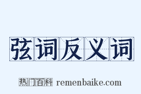 弦词反义词是什么意思的图片